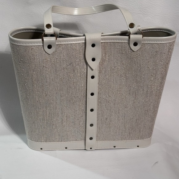 Enid Collins Style Jewel Tone Purse Canvas Tote Handbag Bucket Bling! - Picture 5 of 14